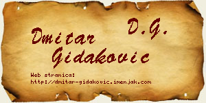 Dmitar Gidaković vizit kartica